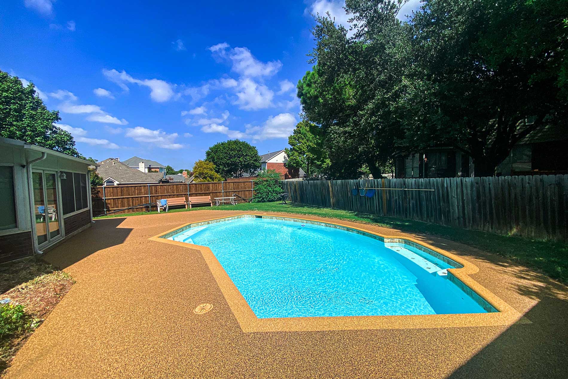 Rubber surfacing around pool Rubber surfacing around pool